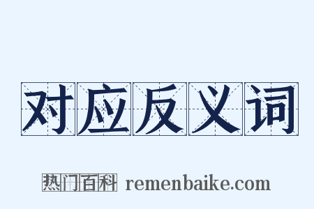 对应反义词是什么意思的图片
